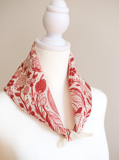 Fox&Berry Tote Bag + Bandana Gift Set (Off-White)