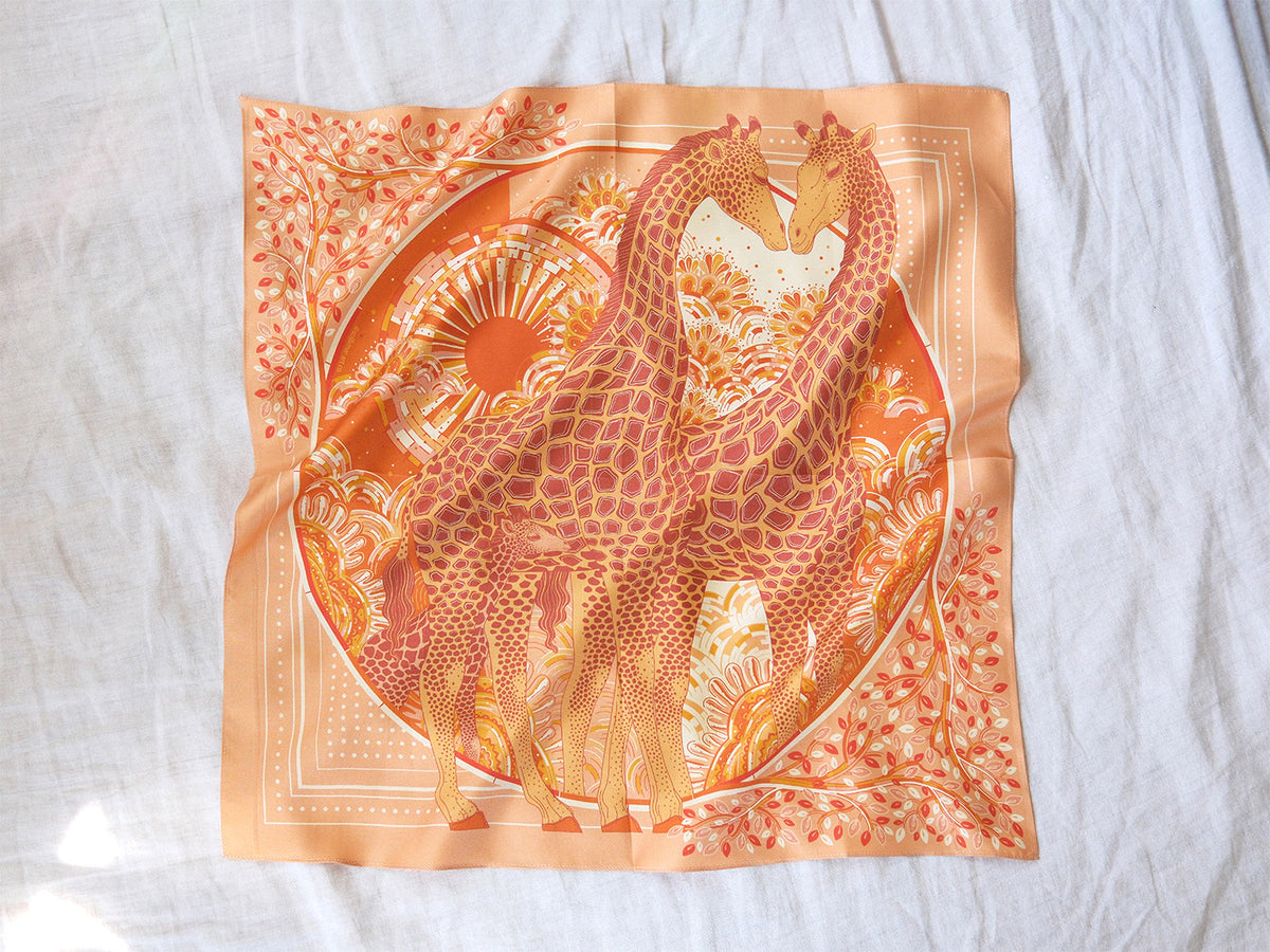 Giraffe Silk Twill Scarf