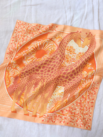 Giraffe Silk Twill Scarf