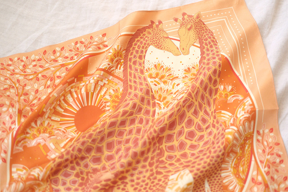 Giraffe Silk Twill Scarf