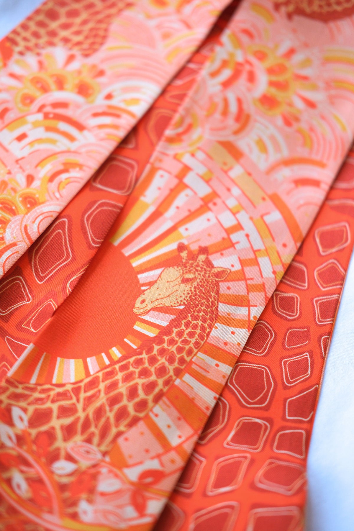 Giraffe, Safari Art  Silk Twilly