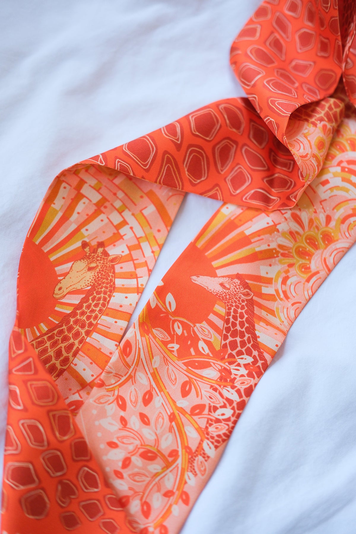 Giraffe, Safari Art  Silk Twilly