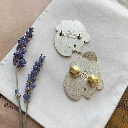 Snow Leopard, Pine tree Enamel Pin Brooches & Lapel Pins