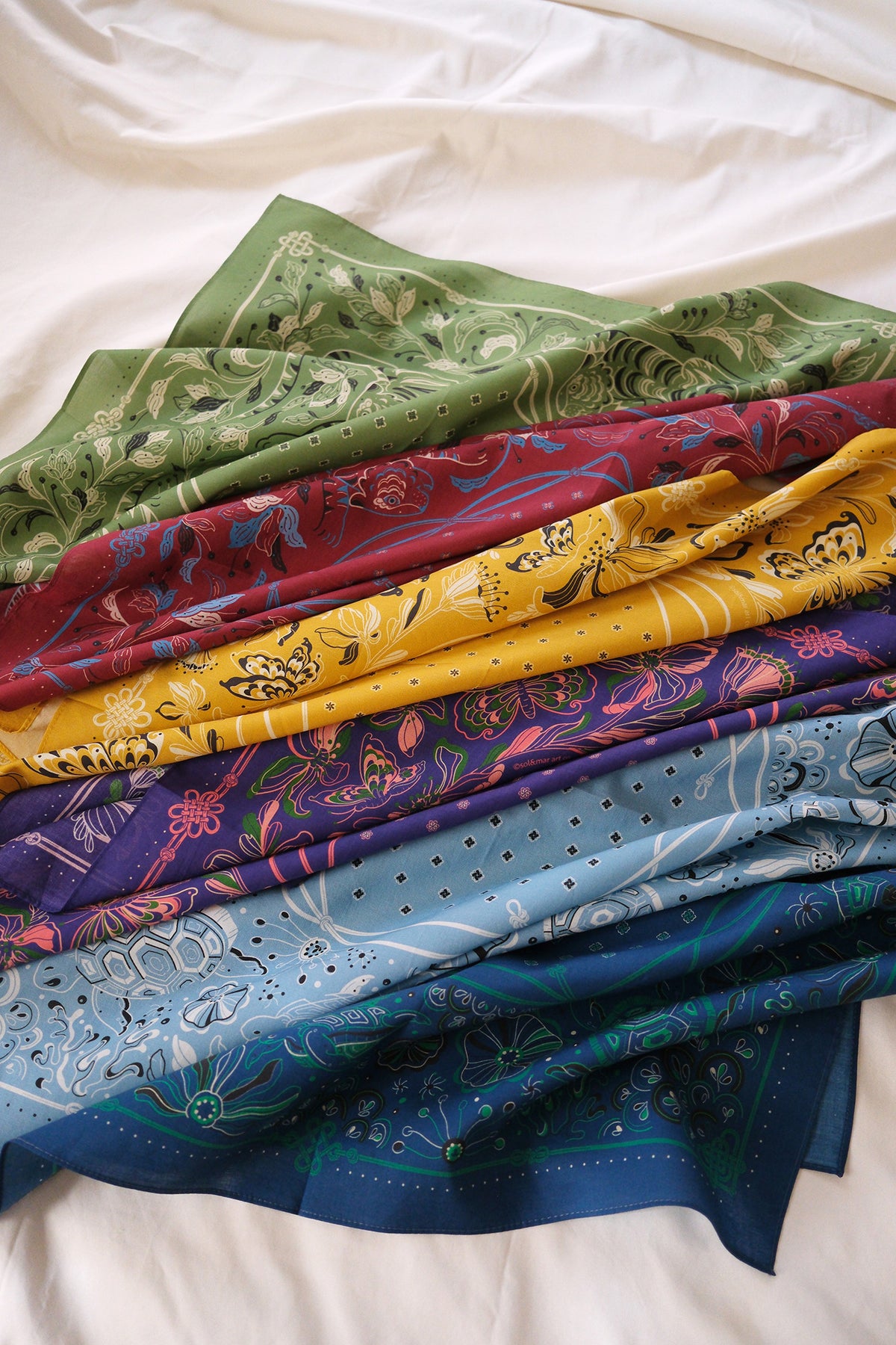 Guardian Tiger Bandana (Olive Sage) — Korean Knot Art Collection