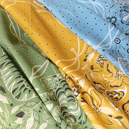 Earthy Tones — Tiger, Butterfly & Turtle Bandana Set of 3 — Korean Knot Art Collection