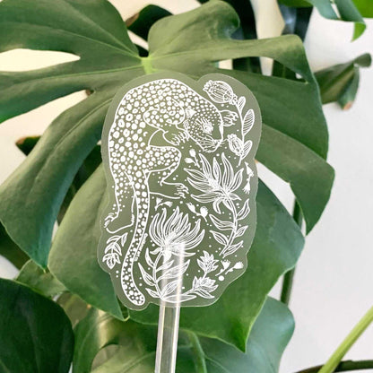 Leopard Line Art Sticker 01 Decorative Stickers