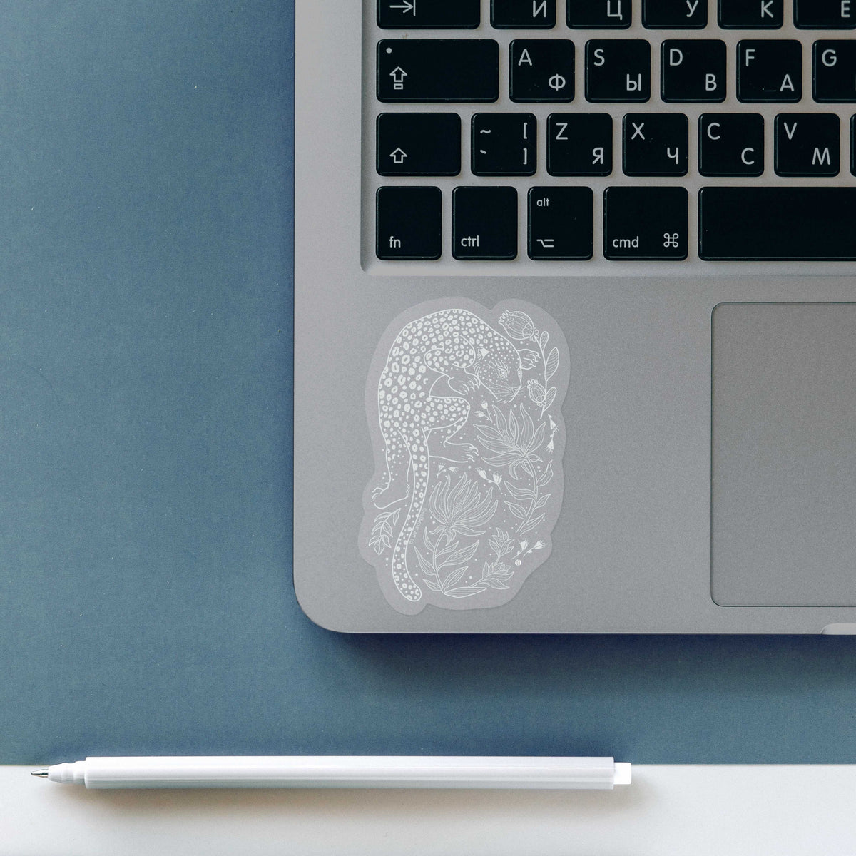 Leopard Line Art Sticker 01 Decorative Stickers