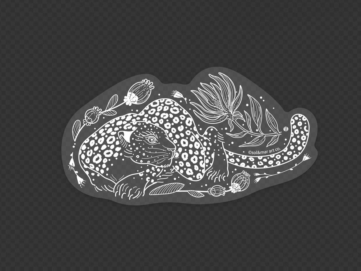 Leopard Line Art Sticker 02 Decorative Stickers