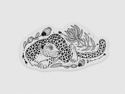 Leopard Line Art Sticker 02 Decorative Stickers