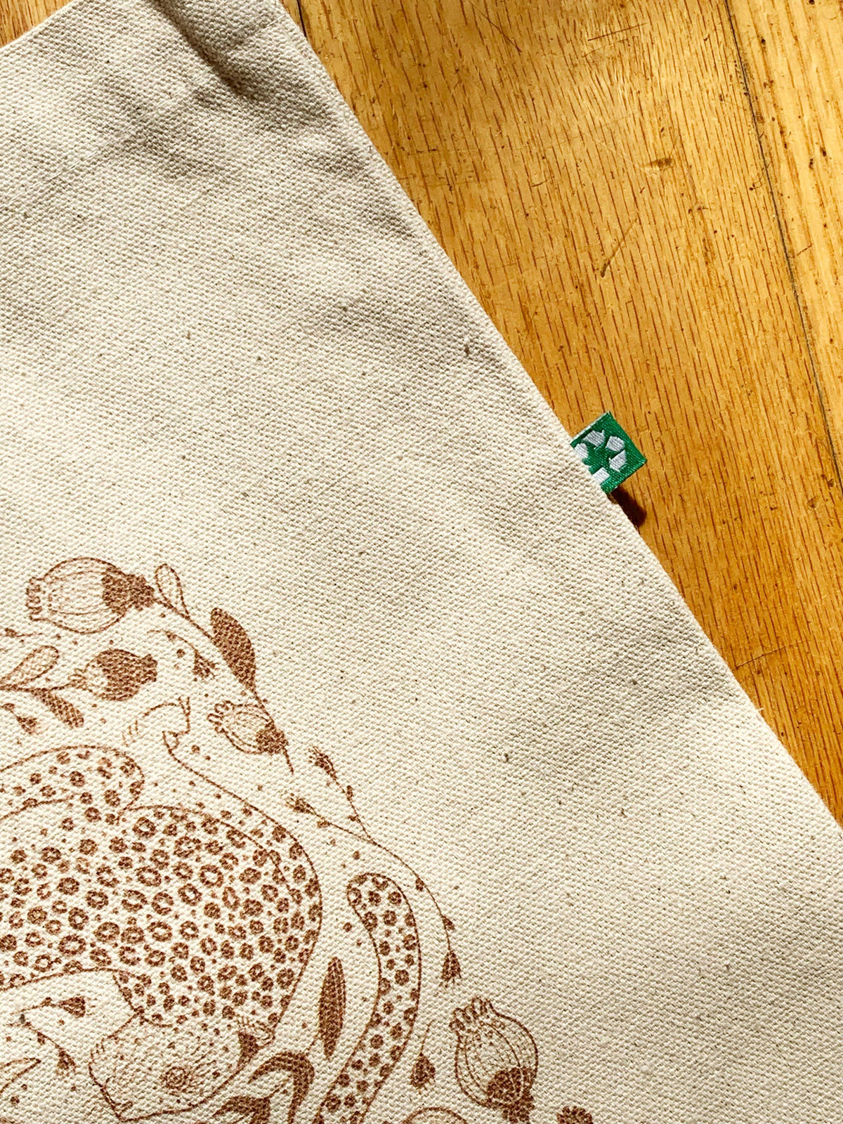 Leopard tote bag + Bandana Gift set (Mustard) Tote bag