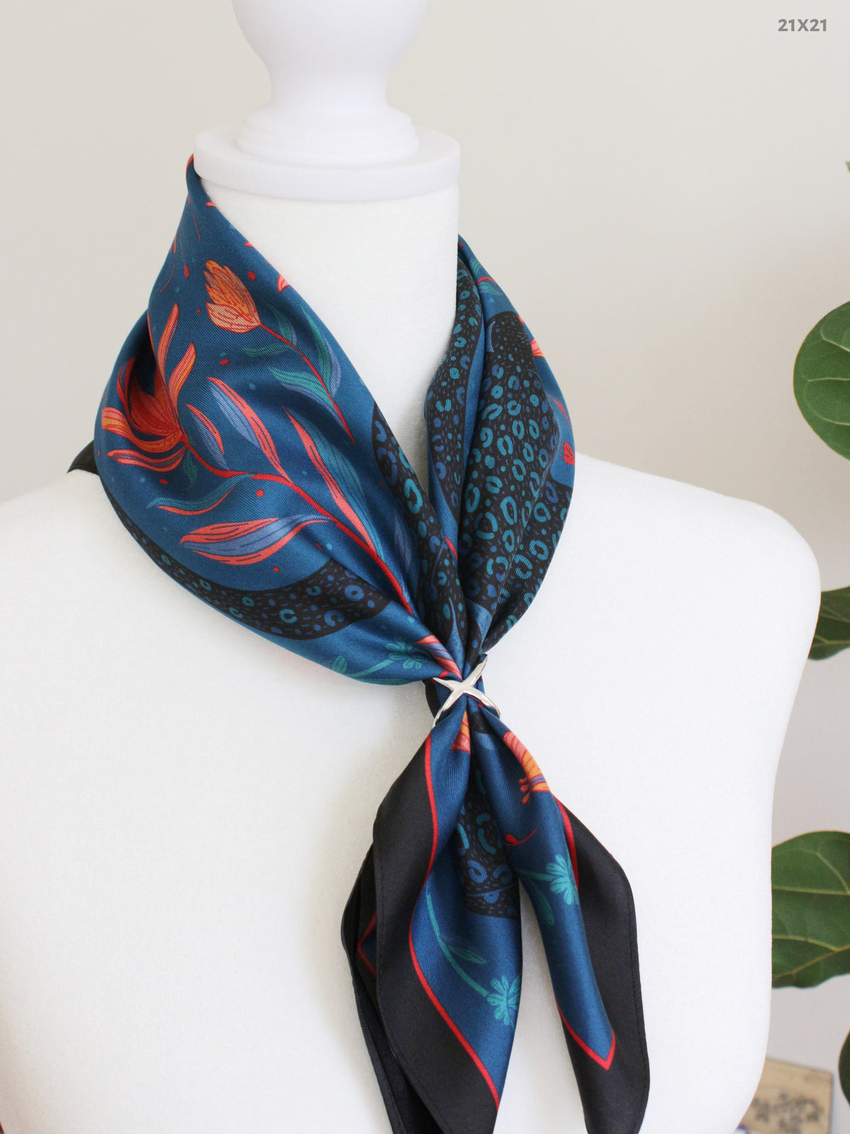 Leopard, and the Sun Silk Twill Scarf