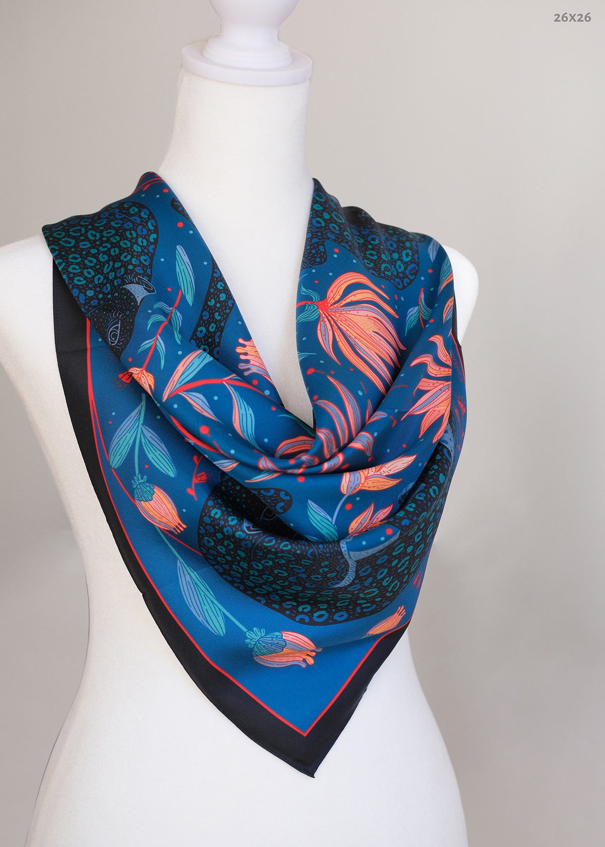 Leopard, and the Sun Silk Twill Scarf