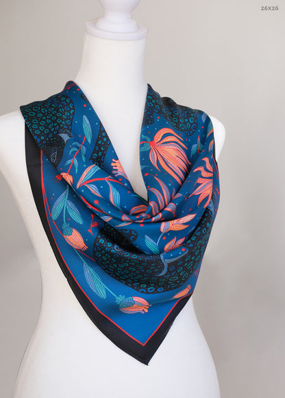Leopard, and the Sun Silk Twill Scarf
