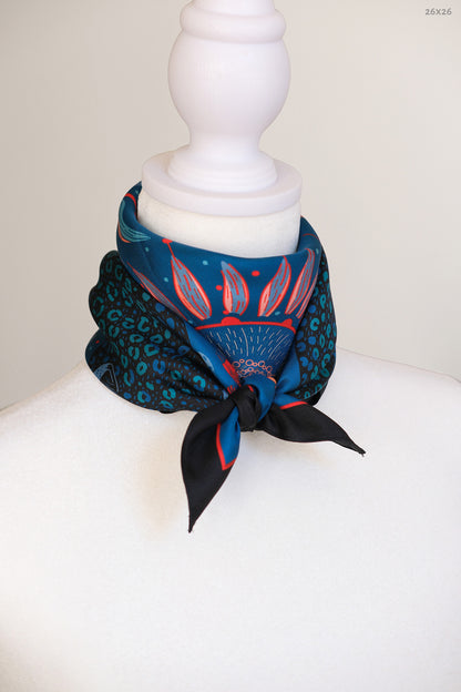 Leopard, and the Sun Silk Twill Scarf