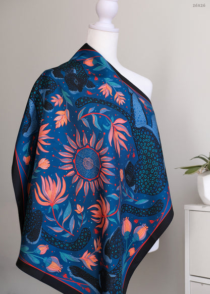 Leopard, and the Sun Silk Twill Scarf