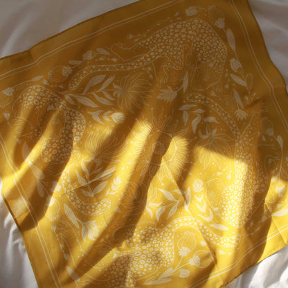 Leopard, and the Sun Bandana Scarf (Mustard) Bandana Scarf