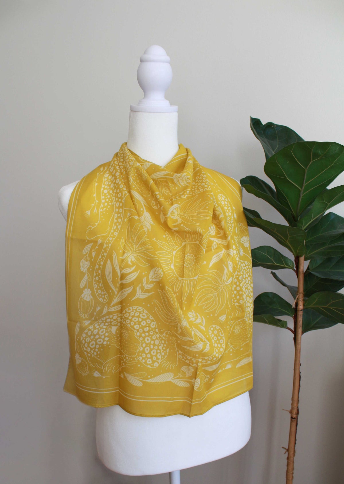 Leopard, and the Sun Bandana Scarf (Mustard) Bandana Scarf