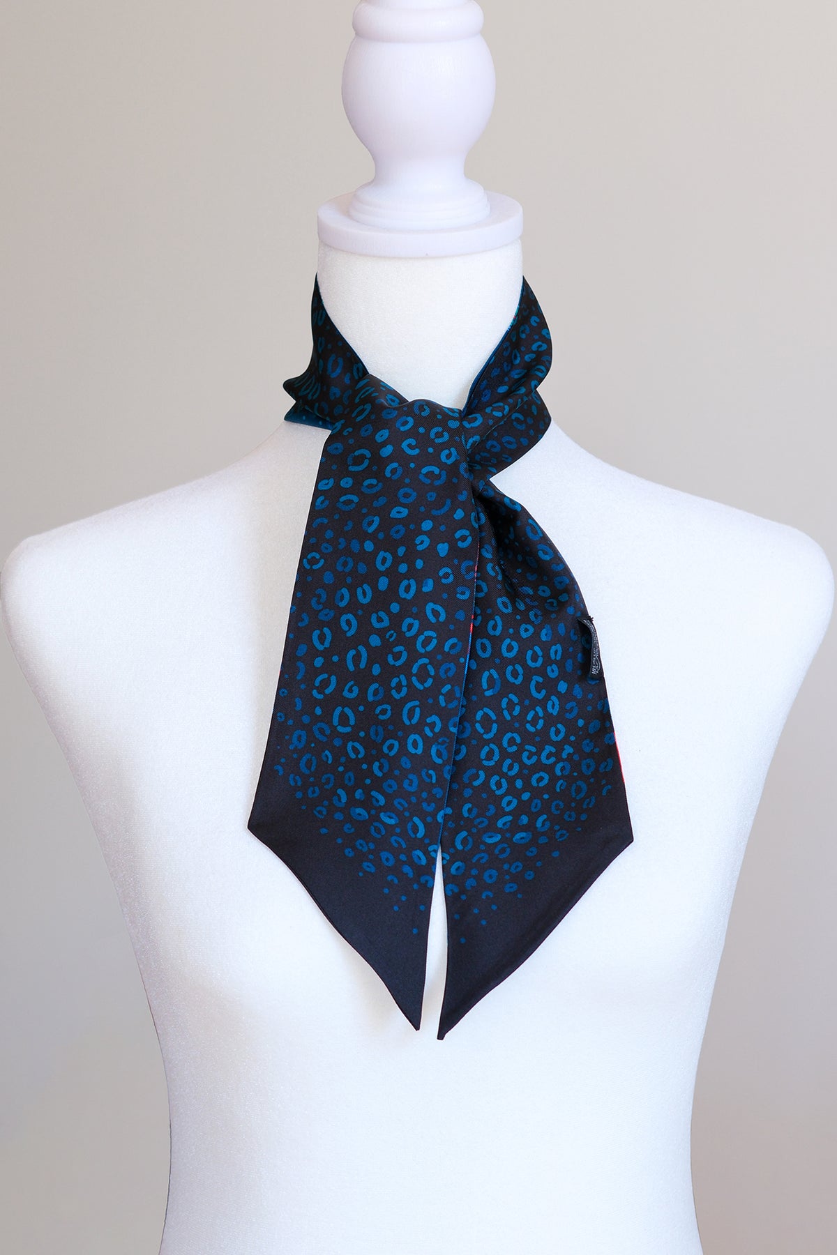 Floral Leopard Art Silk Twilly