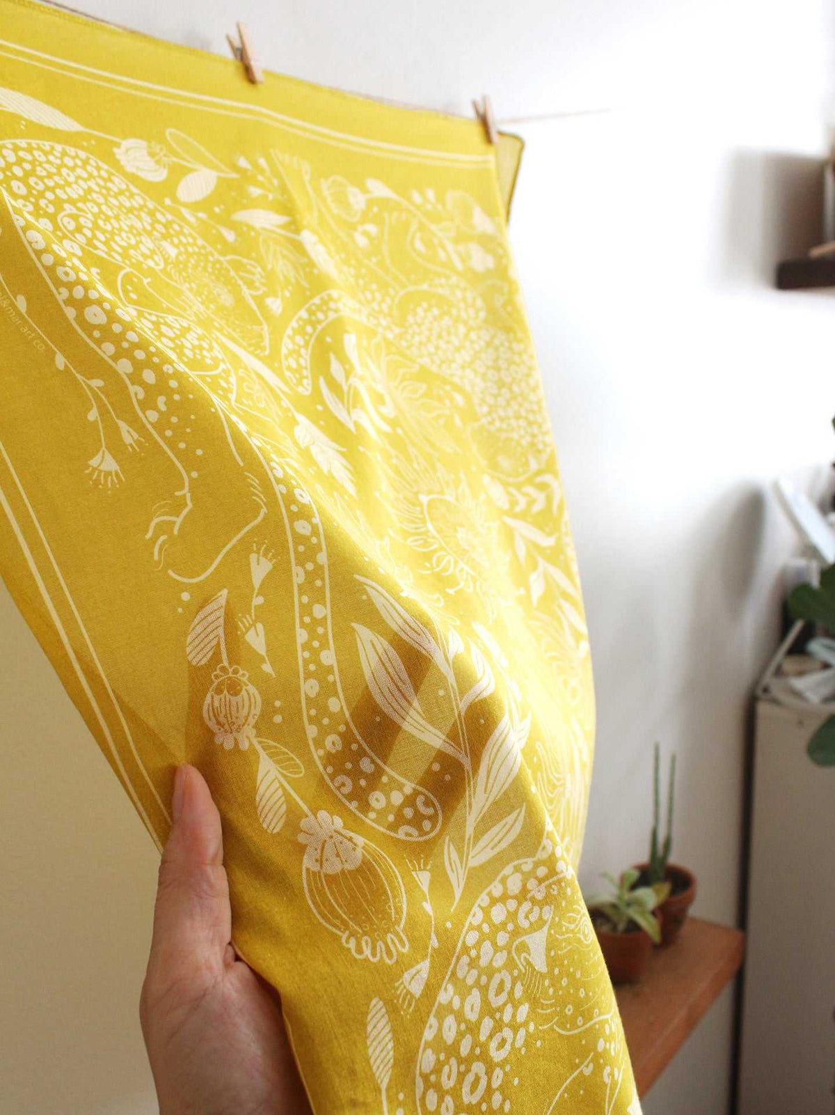 Leopard, and the Sun Bandana Scarf (Mustard) Bandana Scarf