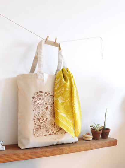 Leopard, and the Sun Bandana Scarf (Mustard) Bandana Scarf