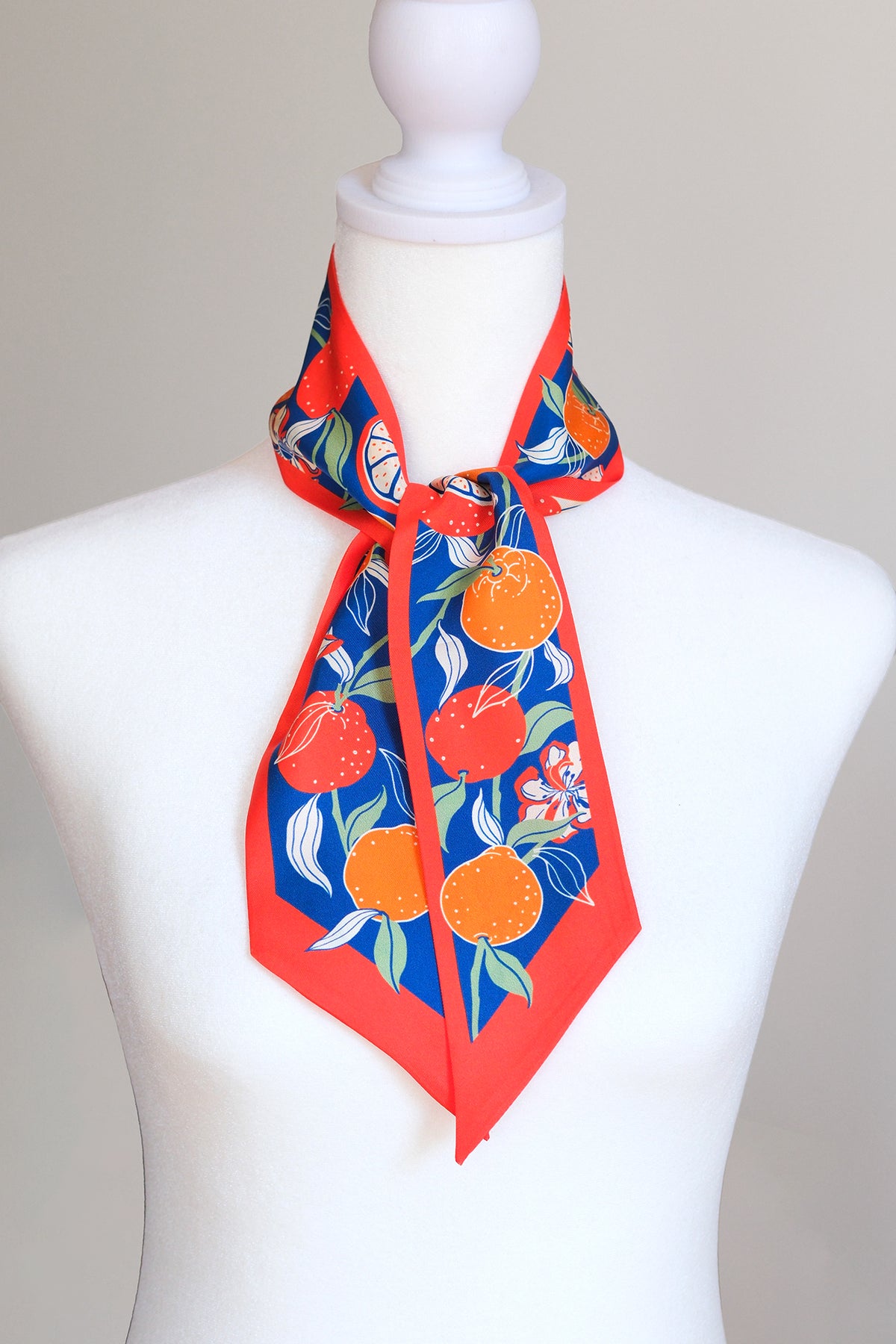 Orange Citrus Art Silk Twilly