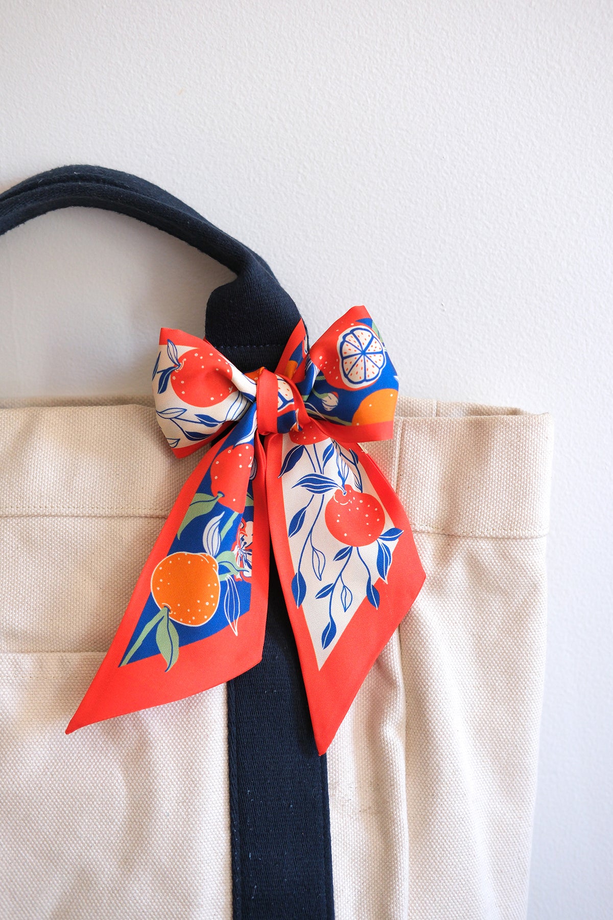 Orange Citrus Art Silk Twilly