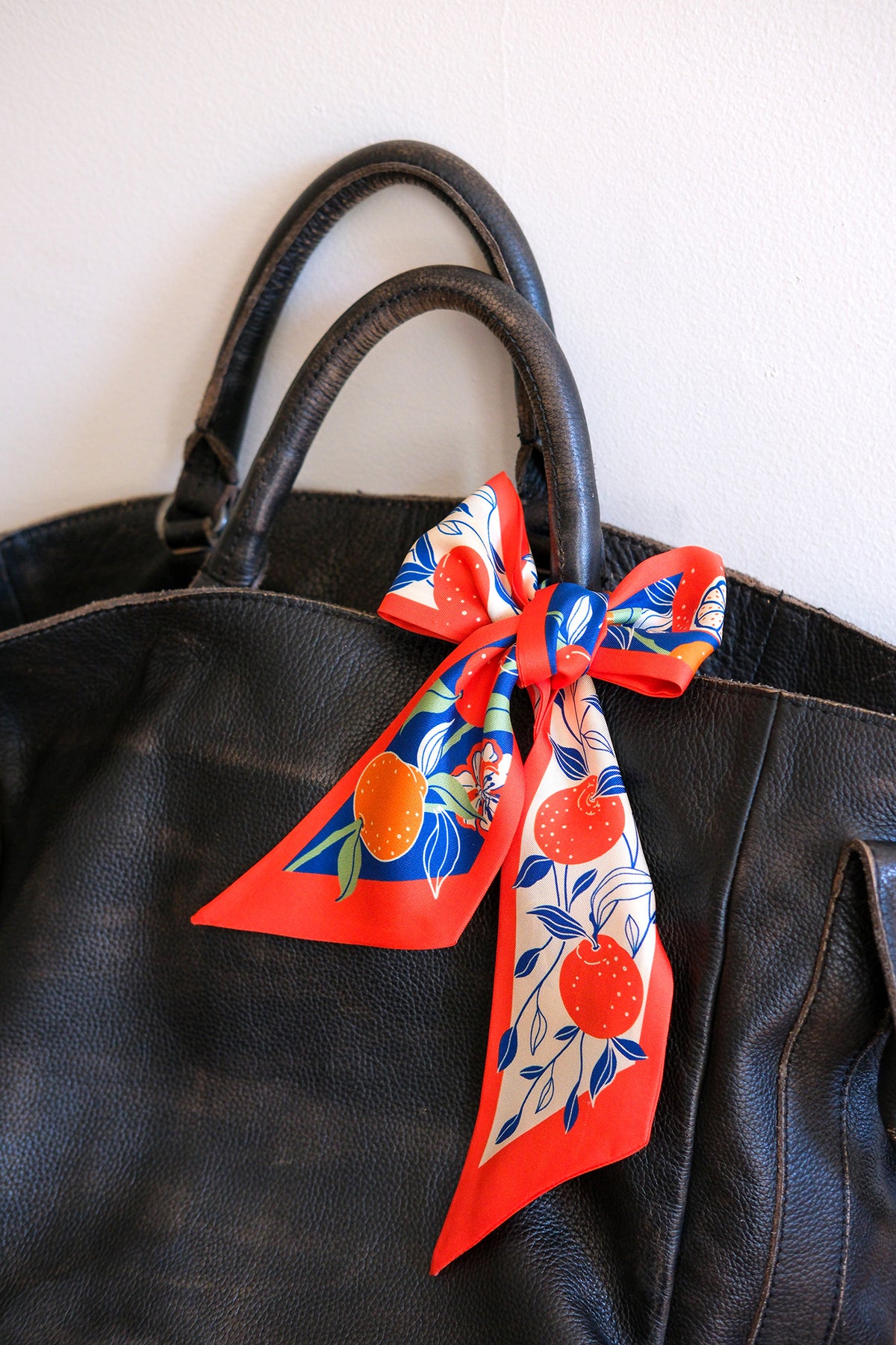 Orange Citrus Art Silk Twilly