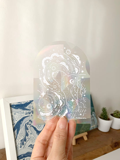 Polar Bear, and the Northern Sky Suncatcher Sticker