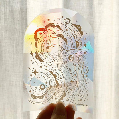 Polar Bear, and the Northern Sky Suncatcher Sticker