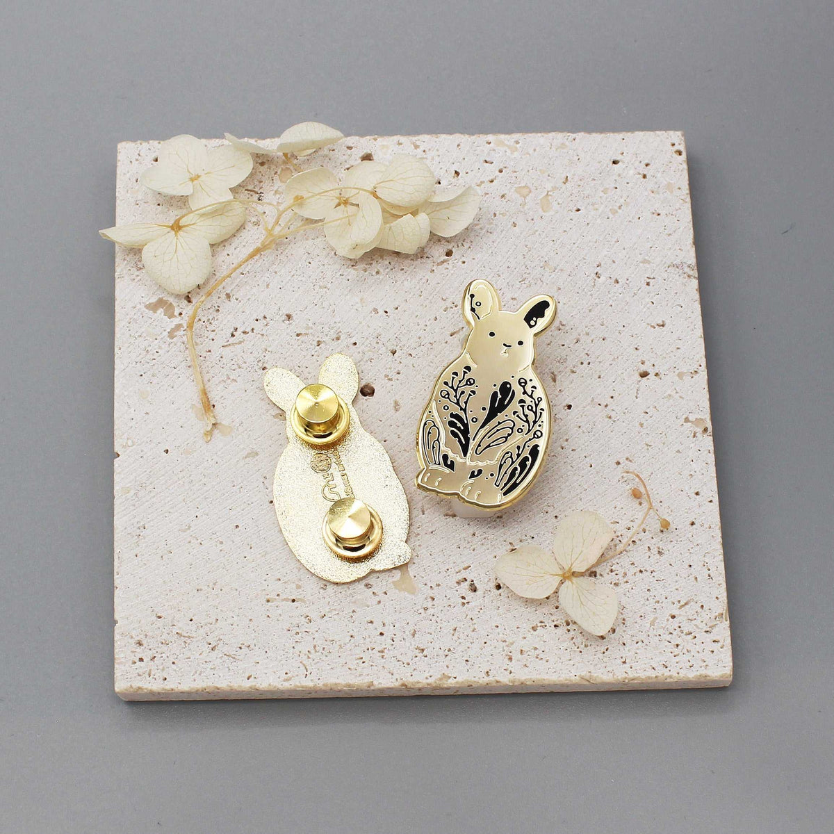 Rabbit Enamel Pin (Pygmy Rabbit) Brooches & Lapel Pins