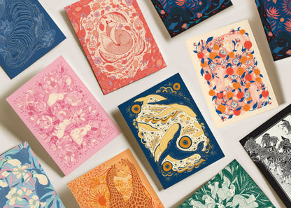 Animal ArtPrint Postcard Set (10 pcs)