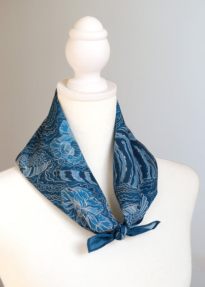 Tiger Art Bandana Scarf (Indigo)