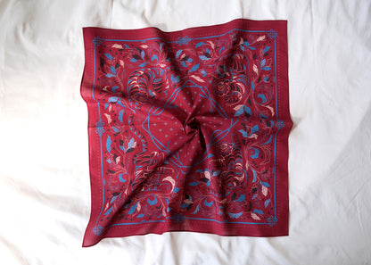 Guardian Tiger Bandana (Burgundy) — Korean Knot Art Collection
