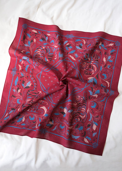 Bold Tones — Tiger, Butterfly & Turtle Bandana Set of 3 — Korean Knot Art Collection
