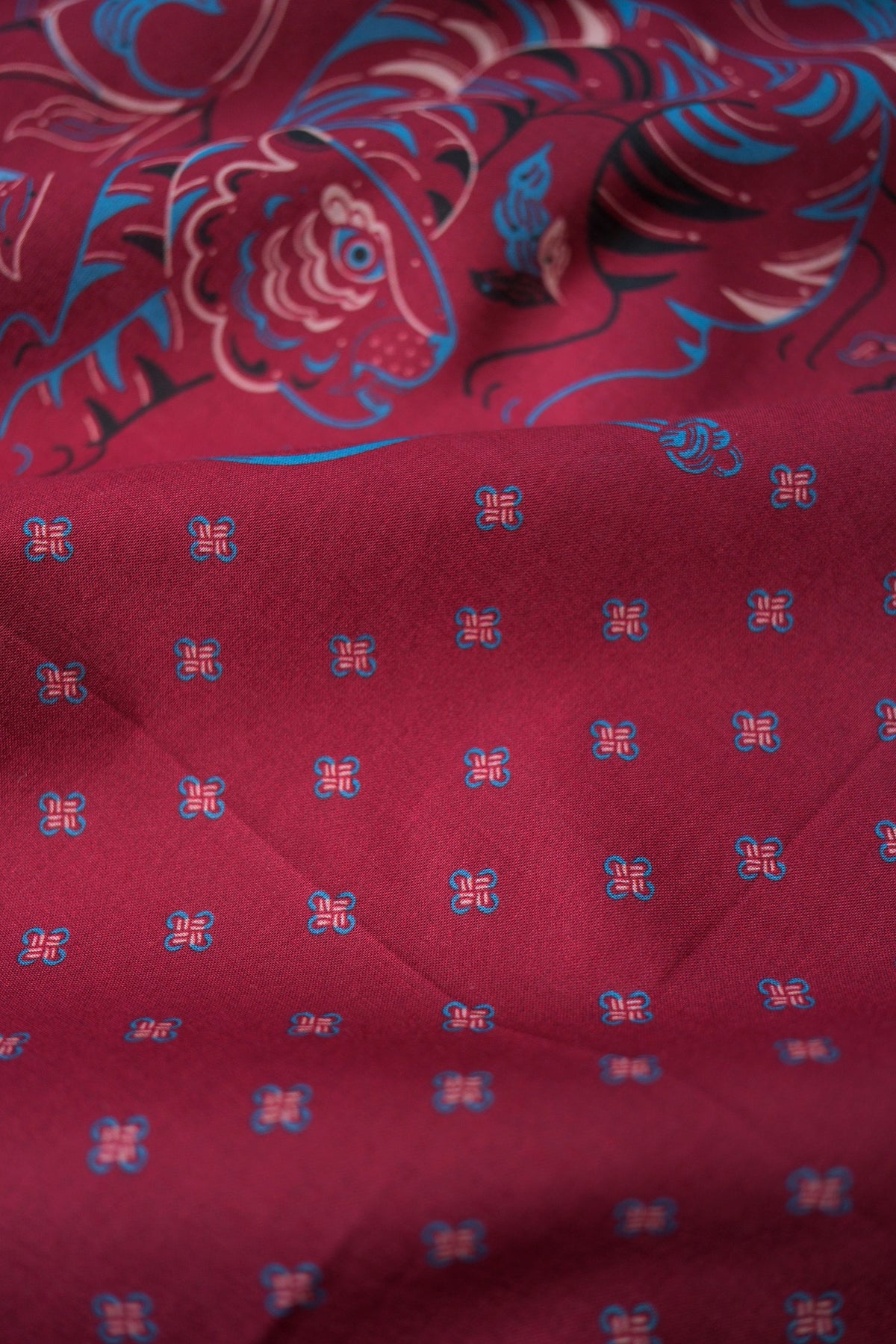 Guardian Tiger Bandana (Burgundy) — Korean Knot Art Collection