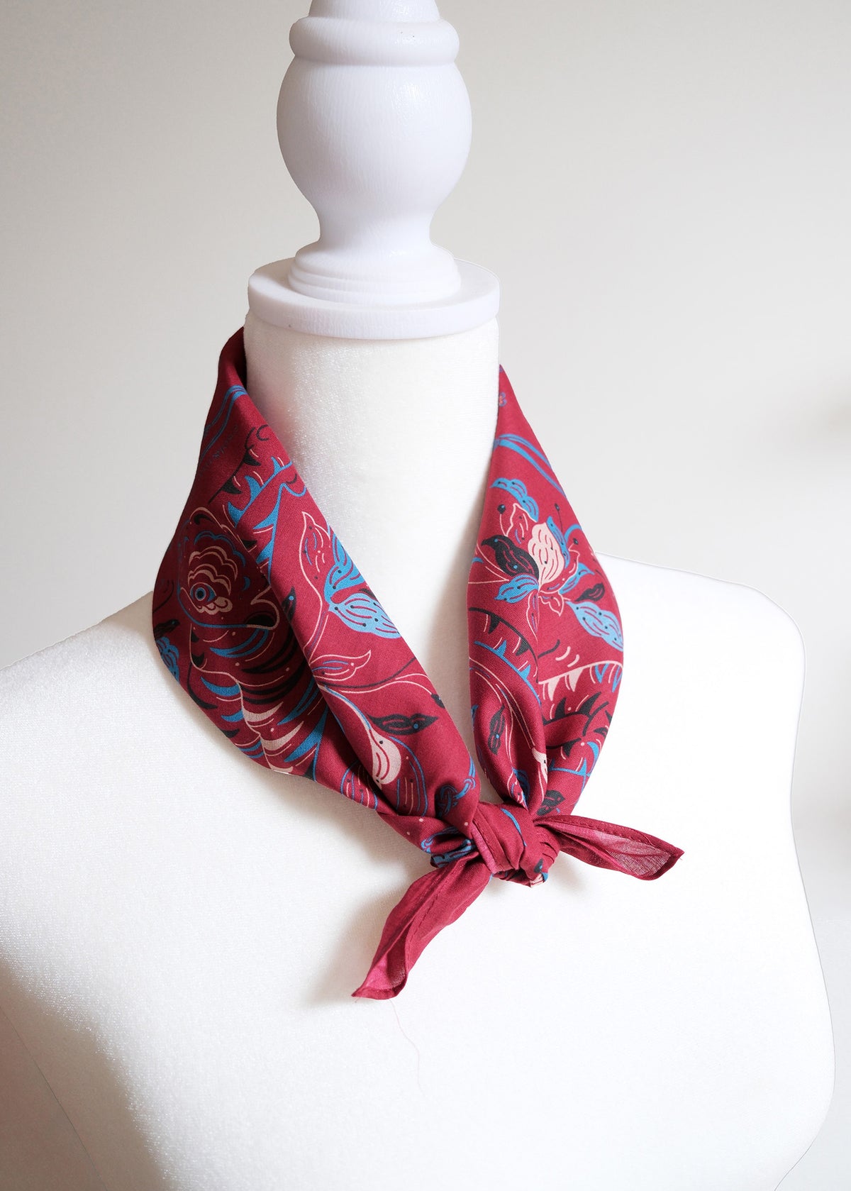Guardian Tiger Bandana (Burgundy) — Korean Knot Art Collection
