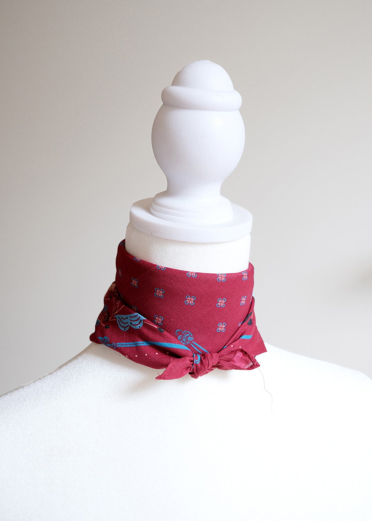 Guardian Tiger Bandana (Burgundy) — Korean Knot Art Collection
