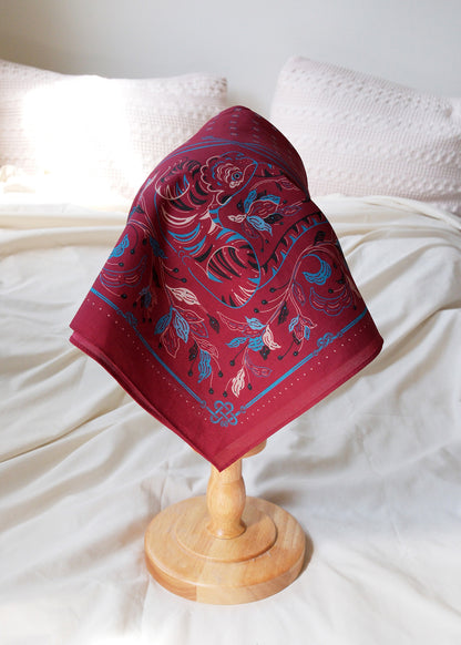 Guardian Tiger Bandana (Burgundy) — Korean Knot Art Collection