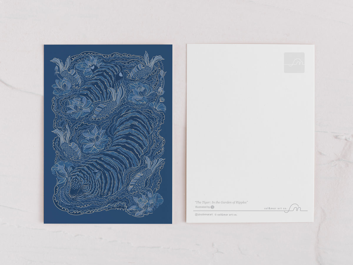 Tiger Art Bandana Scarf (Midnight)