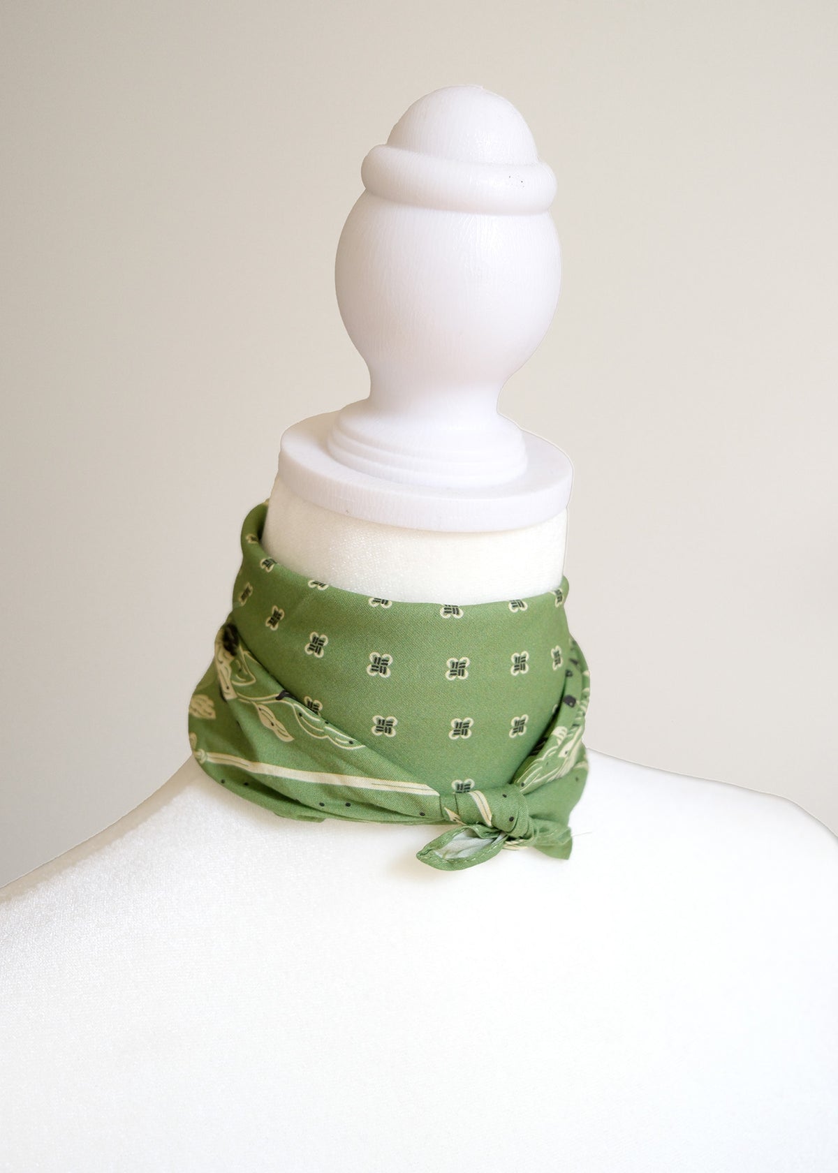 Guardian Tiger Bandana (Olive Sage) — Korean Knot Art Collection