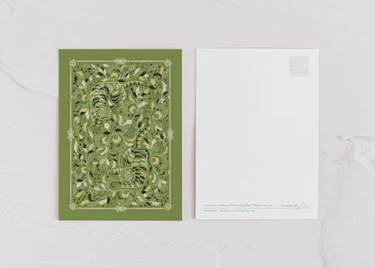 Guardian Tiger Silk Twill Scarf — Korean Knot Art Collection