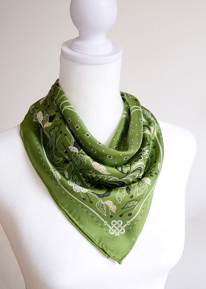 Guardian Tiger Silk Twill Scarf — Korean Knot Art Collection