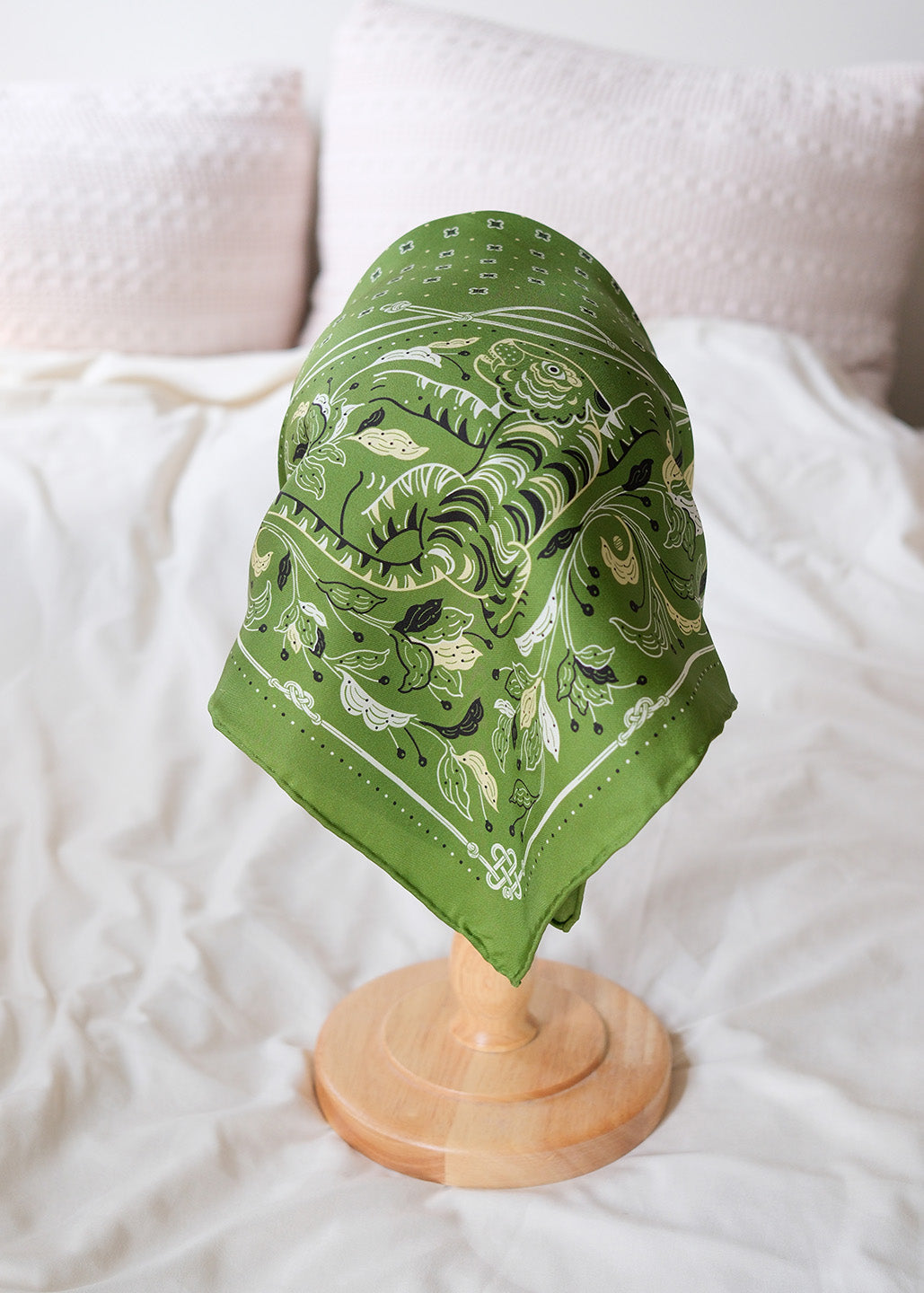 Guardian Tiger Silk Twill Scarf — Korean Knot Art Collection