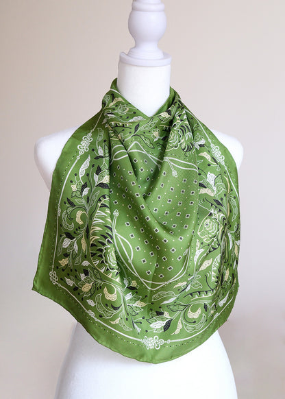 Guardian Tiger Silk Twill Scarf — Korean Knot Art Collection