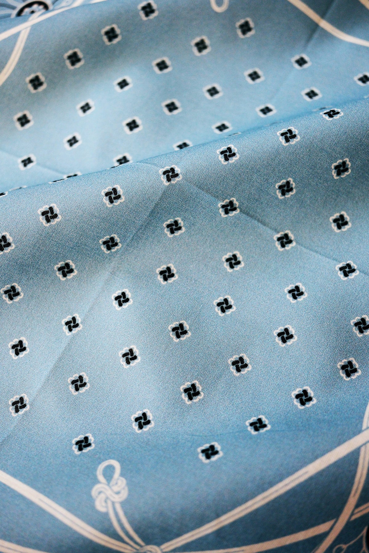 Timeless Turtle Bandana (Dusty Blue) — Korean Knot Art Collection