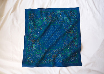 Timeless Turtle Bandana (Sea Blue) — Korean Knot Art Collection