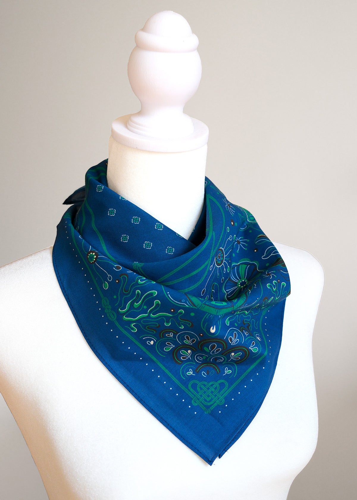 Timeless Turtle Bandana (Sea Blue) — Korean Knot Art Collection