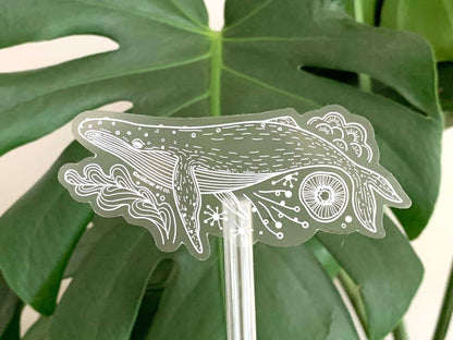 Humpback Whale Line Art Sticker 02 Decorative Stickers