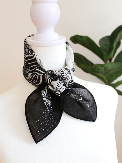 Zebra Tote Bag + Bandana Gift Set (B&W) Tote bag