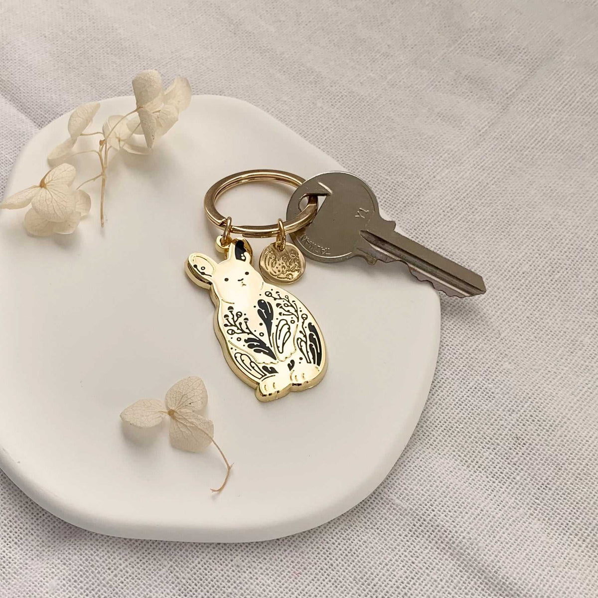 Rabbit Enamel Keychain + Pin Set (Pygmy Rabbit) Keychains